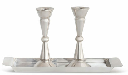 Modern Sterling Silver Candlesticks Set
