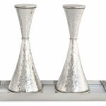 Traditional Candlesticks With Matching Tray