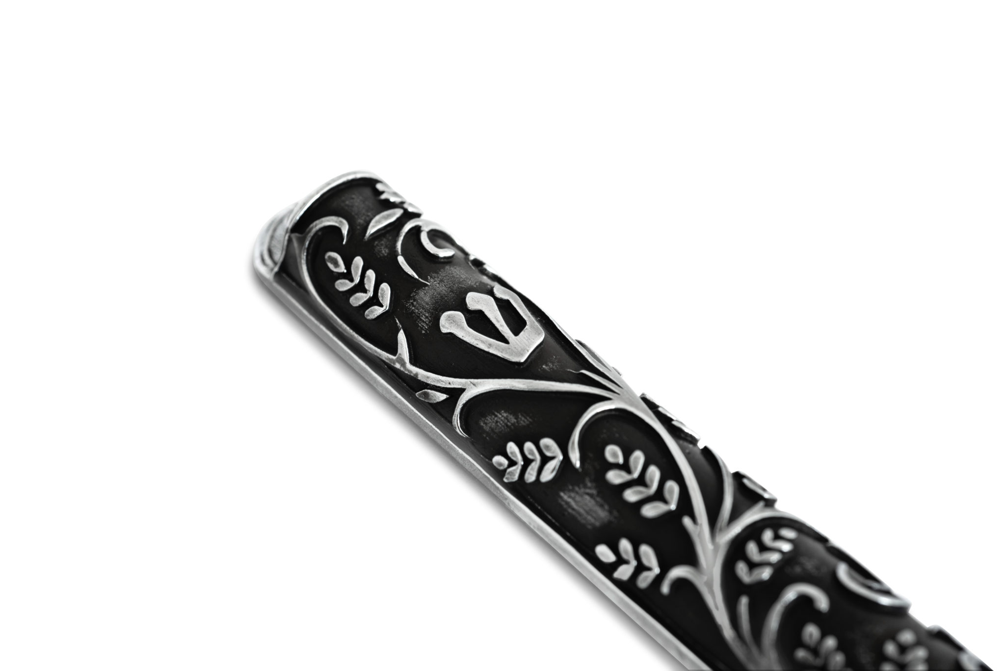 Work of art Mezuzah case blending Black design