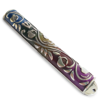 Pomegranate Mezuzah Case Made of Iron with Modern Design