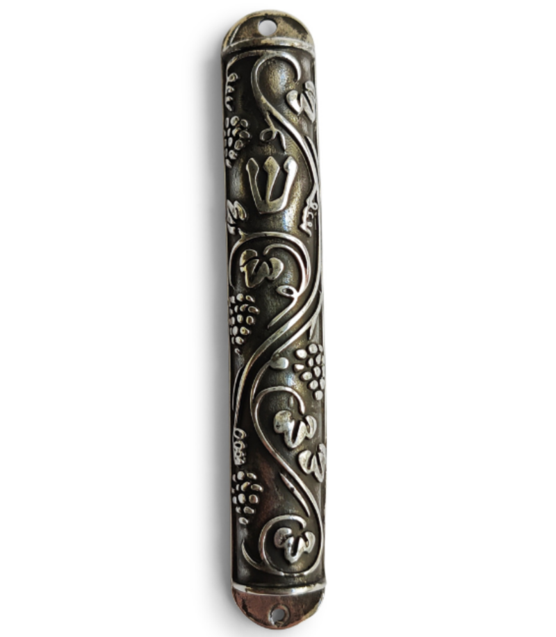 Small Mezuzah Case Made of Iron with Grapes Design Modern design