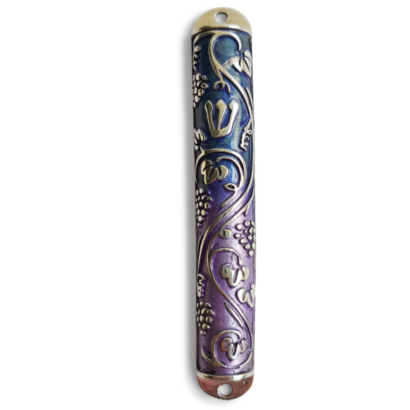 Mezuzah Case Made of Iron with Grapes Design