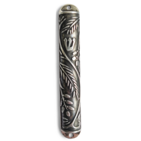 Small Mezuzah Case Made of Iron with Dates Design Modern design