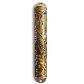 Modern Mezuzah Case with Dates Design