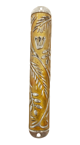 Modern Mezuzah Case with Dates Design