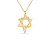 14K  Gold Free Style Art Star Necklace  - NADAV ART