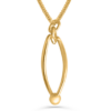 Stylish and Modern Heart Cut-Out Gold Pendant