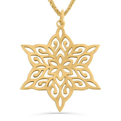 Filigree Gold Star of David Pendant