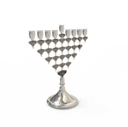 Two-Sided Modern & Colorful Hanukkah Menorah with Cold Enamel