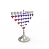 Two-Sided Modern & Colorful Hanukkah Menorah with Cold Enamel