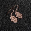 Gold Filigree Dangle Earrings with Hamsa