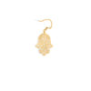 Gold Filigree Dangle Earrings with Hamsa