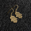 Gold Filigree Dangle Earrings with Hamsa