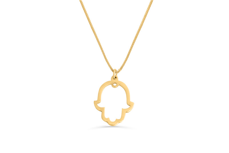 14K  Minimalist Gold Hamsa Necklace  - NADAV ART
