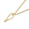 Stylish and Modern Heart Cut-Out Gold Pendant