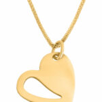 Modern and Chic Gold Heart Pendant