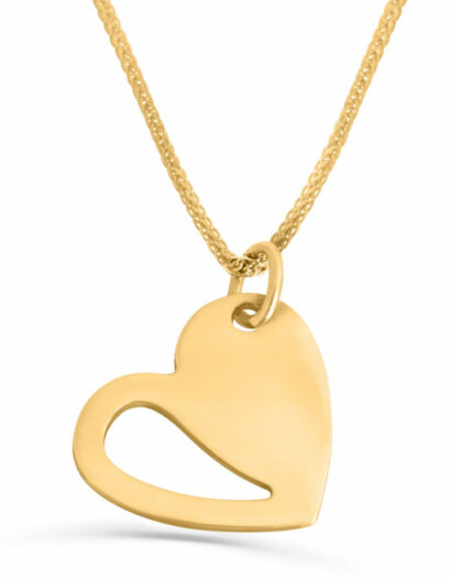 Modern and Chic Gold Heart Pendant
