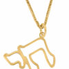 Cut-Out Unique Chai 14K Gold Pendant