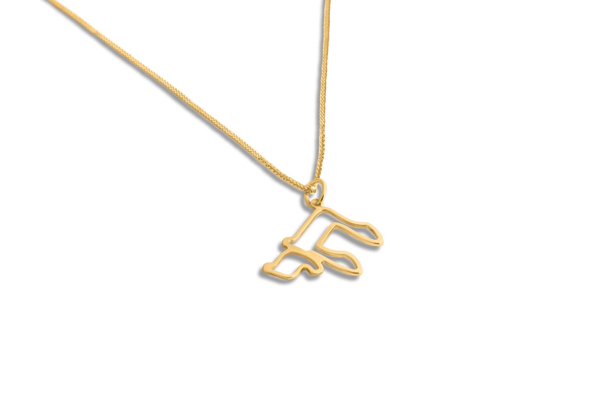 Cut-Out Unique Chai 14K Gold Pendant