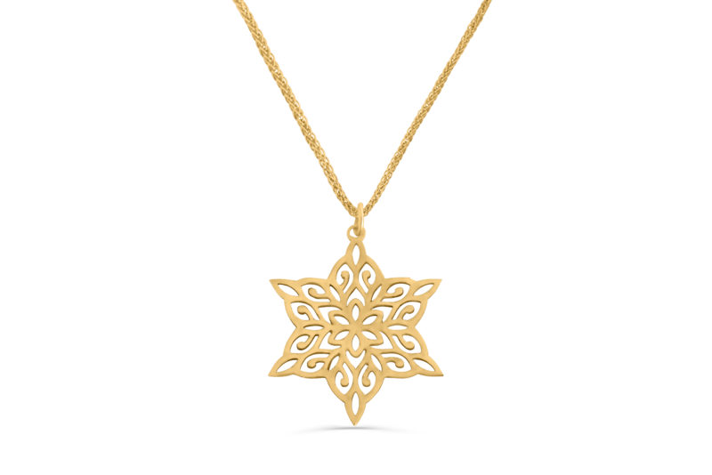 14K  Gold Filigree Star of David Necklace  - NADAV ART