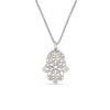 Hollow Small Hamsa Gold Filigree Necklace