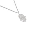 Hollow Small Hamsa Gold Filigree Necklace