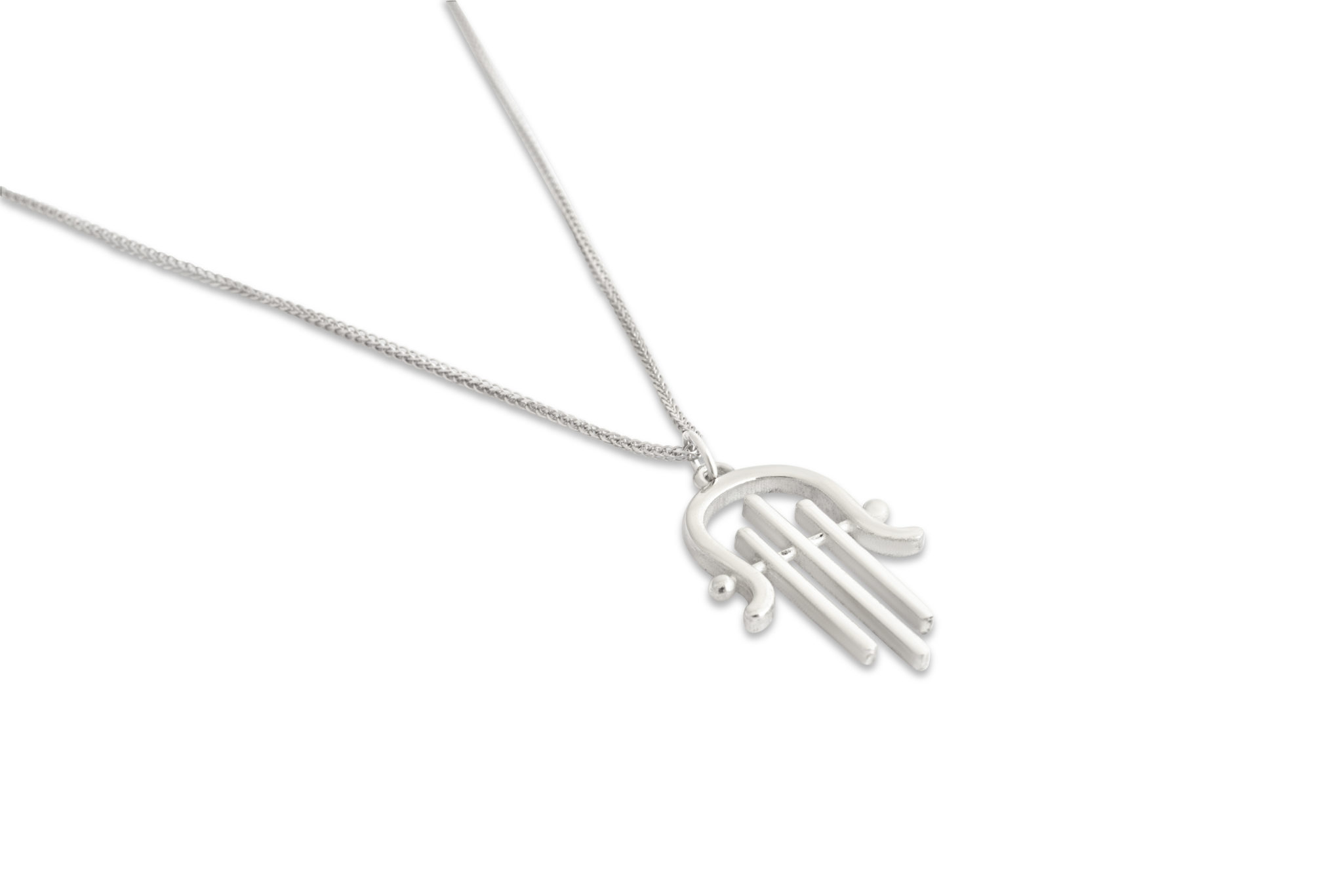 Harp-Shaped Hamsa 14K Gold Necklace