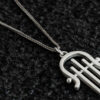 Harp-Shaped Hamsa 14K Gold Necklace