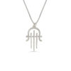 Harp-Shaped Hamsa 14K Gold Necklace