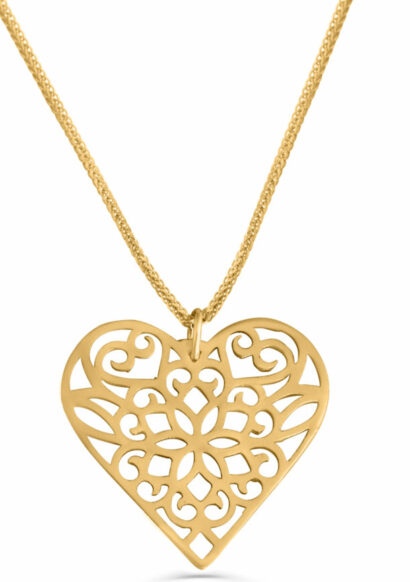 Hollow Filigree Gold Cut-Out Necklace