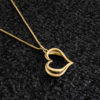 Unique Double-Heart Designed Gold Pendant