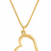 Unique Double-Heart Designed Gold Pendant
