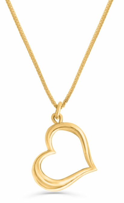 Unique Double-Heart Designed Gold Pendant