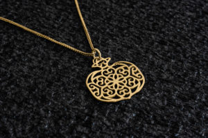 Hollow Royal Filigree Pomegranate Gold Necklace
