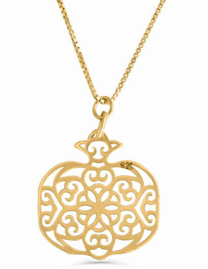 Hollow Royal Filigree Pomegranate Gold Necklace