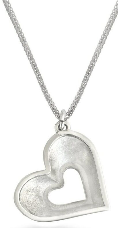 Heart inside Heart Modern Gold Pendant