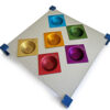 Large Square Shape Modern Pesach Plate with Colored Dishes