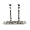 Special Extra Large Sterling Silver Candlesticks rakefet candlesticks - NADAV ART