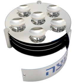 Sterling Silver Three-Layers Seder Plate with Legs