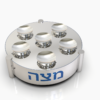 Sterling Silver Three-Layers Seder Plate with Legs