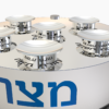 Sterling Silver Three-Layers Seder Plate with Legs