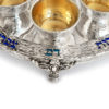 Sterling Silver Pesach Plate with Shades of Blue Enamel