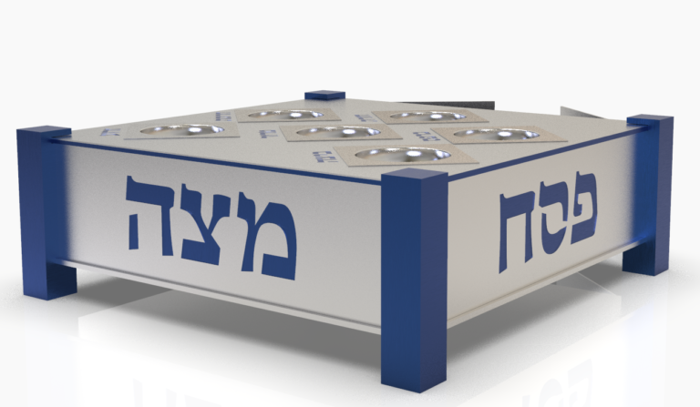 Silver Three Matzos Plate for Pesach