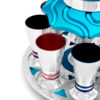 Aluminum Wine Fountain Set with 10 multi-colored cups