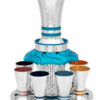 Aluminum Wine Fountain Set with 10 multi-colored cups