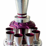 Anodized Aluminum Hammered Wine Fountain Set