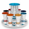 Hammered Anodized Aluminum Liquor Set with Custom Colors