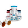 Hammered Anodized Aluminum Liquor Set with Custom Colors