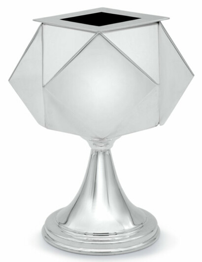 Geometric Havdalah Silver Candle Holder