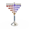 Contemporary Colorful Menorah for Hanukkah with Enamel